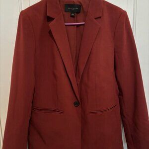 Ann Taylor Women's blazer jacket size 10 terracotta/ brick red orange NWOT